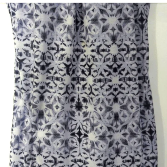 Athletic dress, batik print, knit, cut-out back athleisure blue-gray & pockets! - Picture 10 of 16